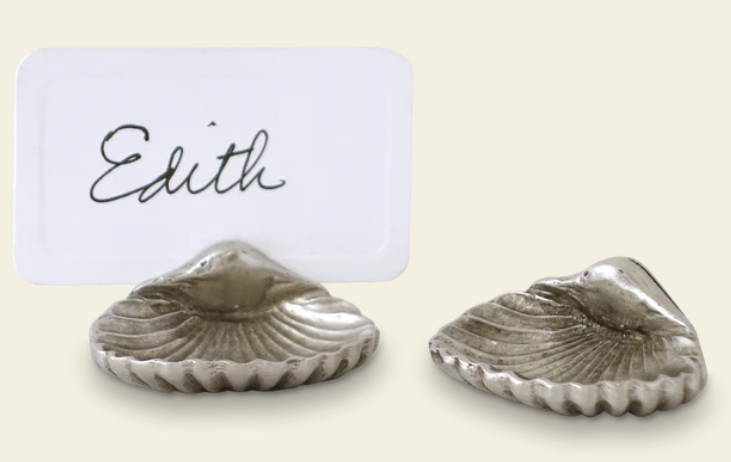 Shell Place Card Holder by Match Pewter