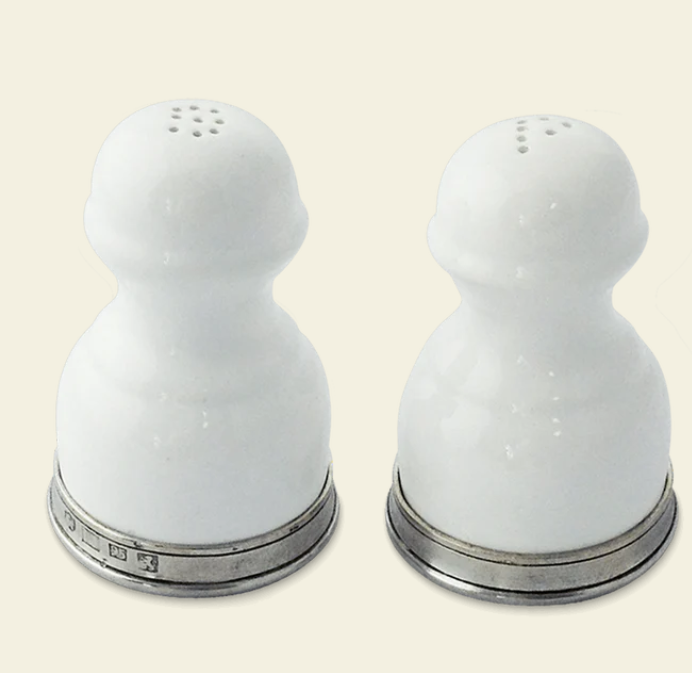 Convivio Salt and Pepper Shaker Set by Match Pewter