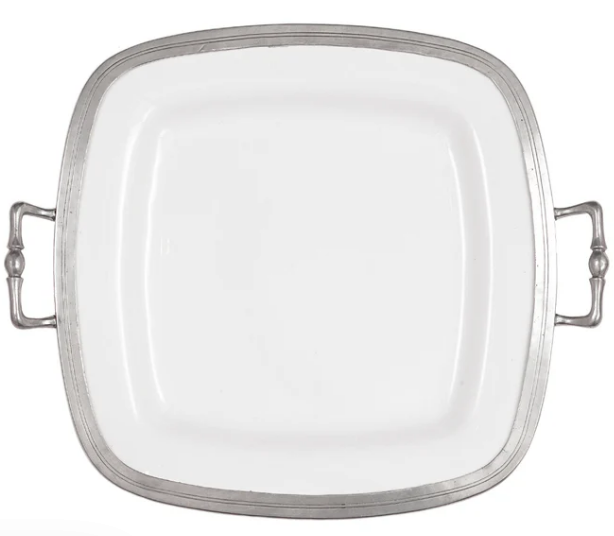 Tuscan Square Serving Tray with Handles
