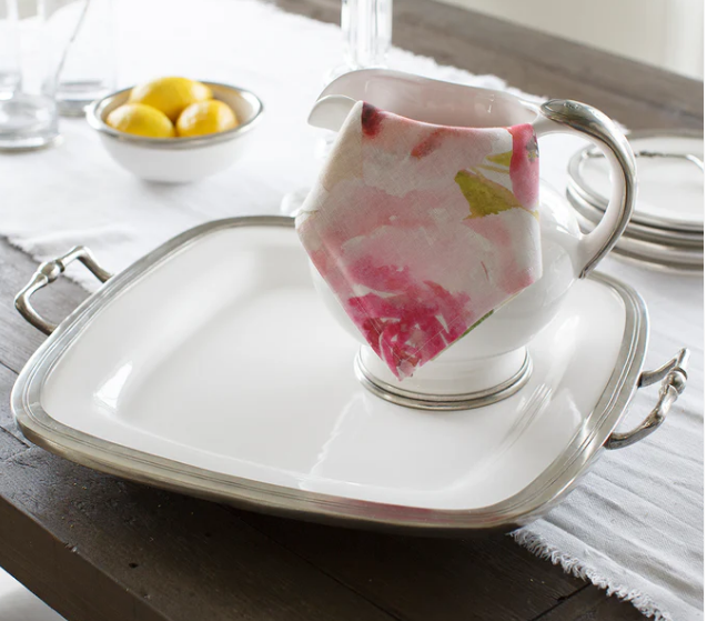Tuscan Square Serving Tray with Handles