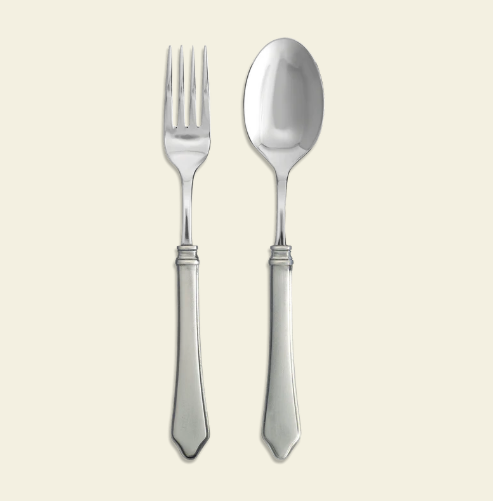 Violetta Serving Spoons and Forks by Match Pewter