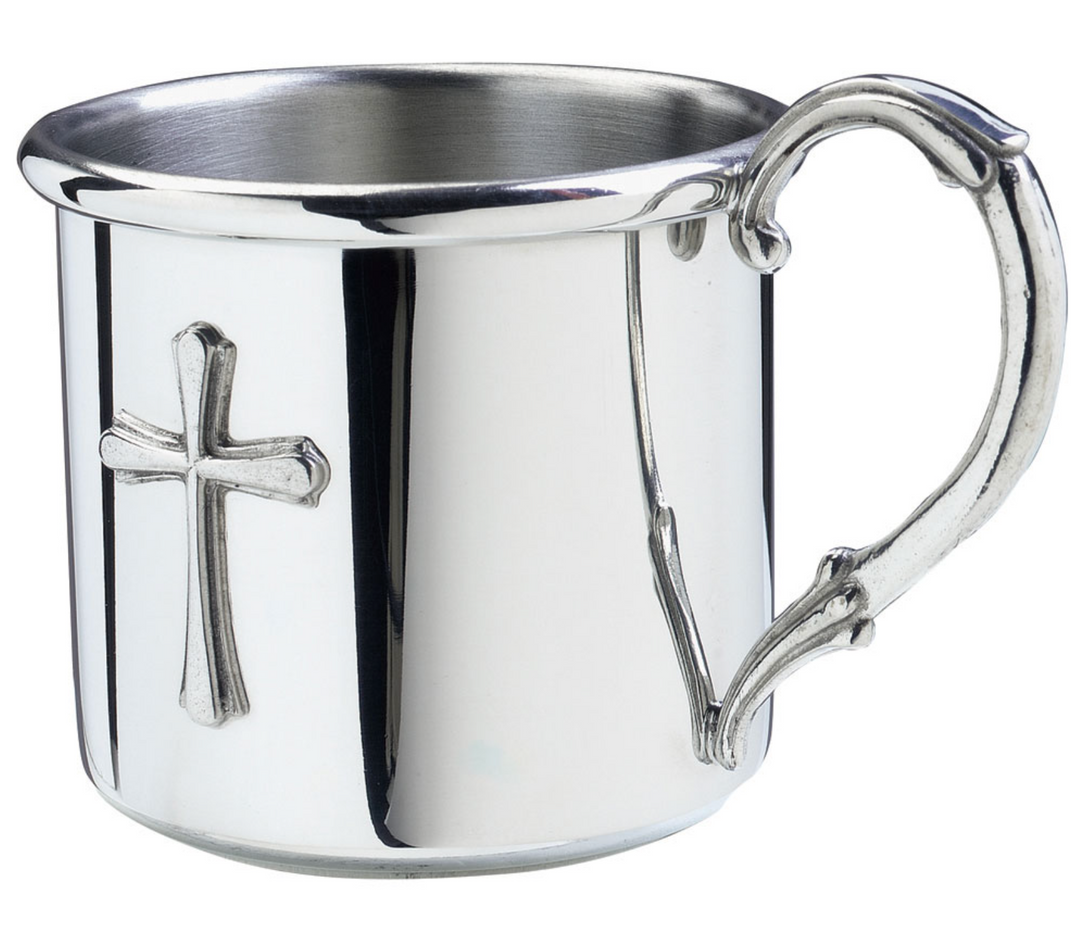 Cross Pewter Baby Cup