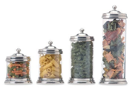 Glass Canisters By Match Pewter