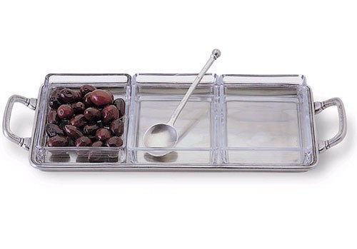 Crudite Tray with Handles By Match Pewter