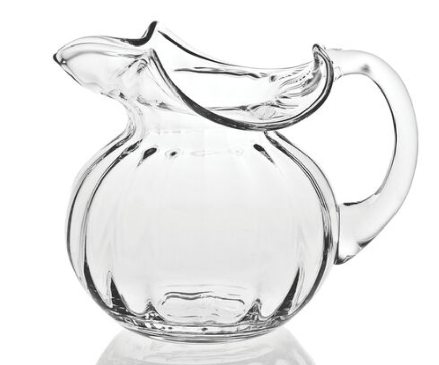 Floppy Optic European Glass Pitcher