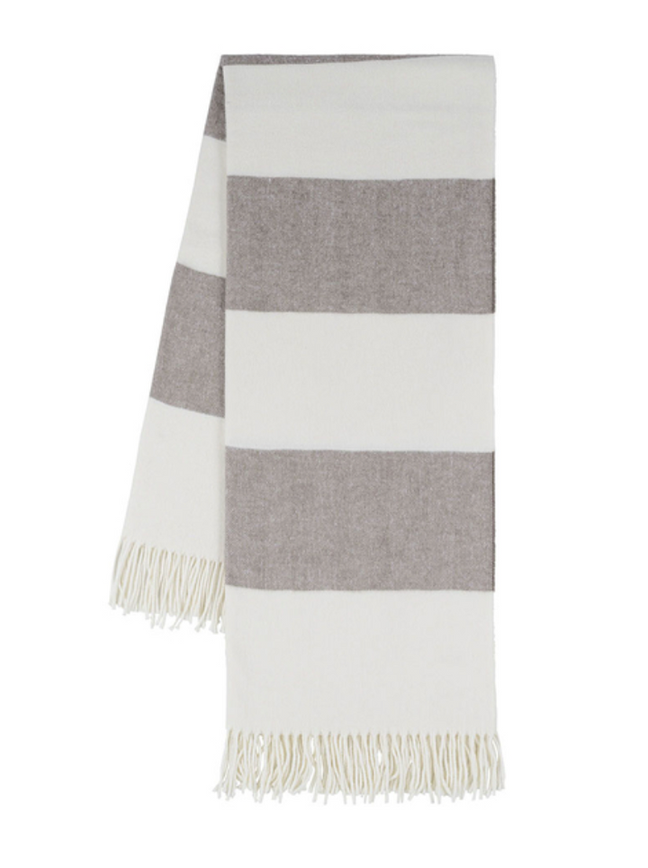 Rugby Stripe Herringbone Throw Blanket