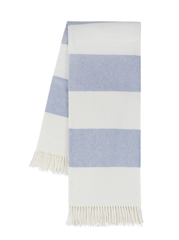 Rugby Stripe Herringbone Throw Blanket