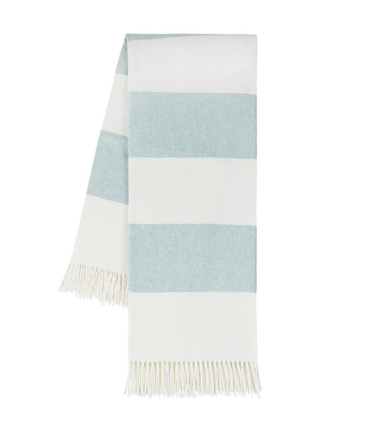 Rugby Stripe Herringbone Throw Blanket