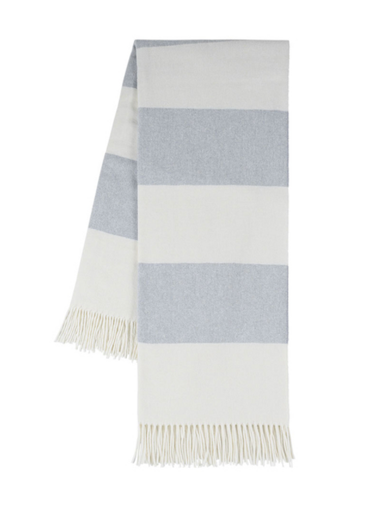 Rugby Stripe Herringbone Throw Blanket