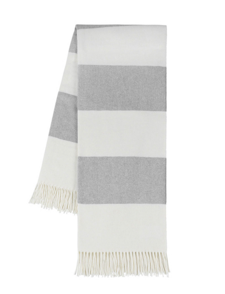 Rugby Stripe Herringbone Throw Blanket