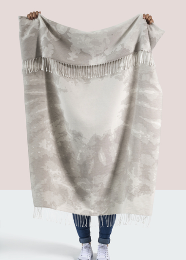 Tie Dye Cotton Jacquard Throw Blanket