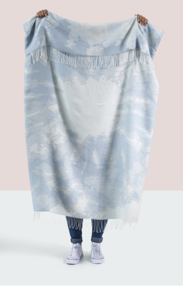 Tie Dye Cotton Jacquard Throw Blanket