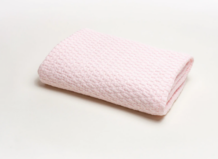 Stonewashed Basket Weave Blanket with Binding