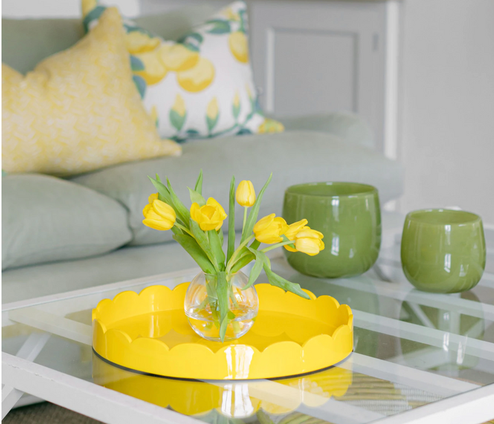 Round Scalloped Tray