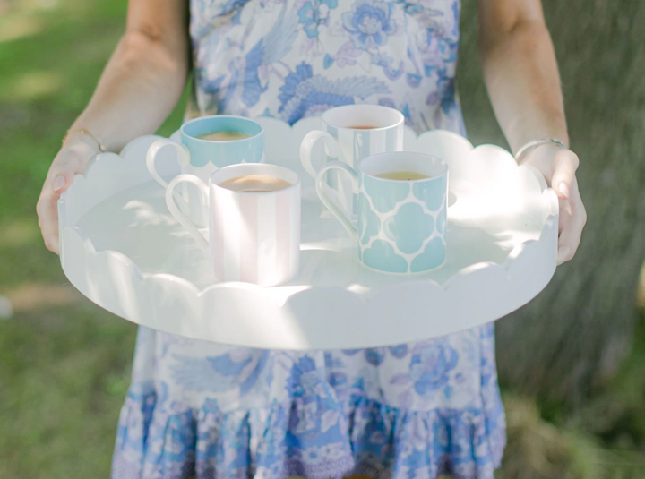 Round Scalloped Tray