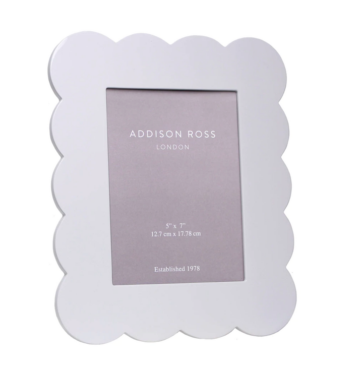 Scalloped Lacquer Picture Frame