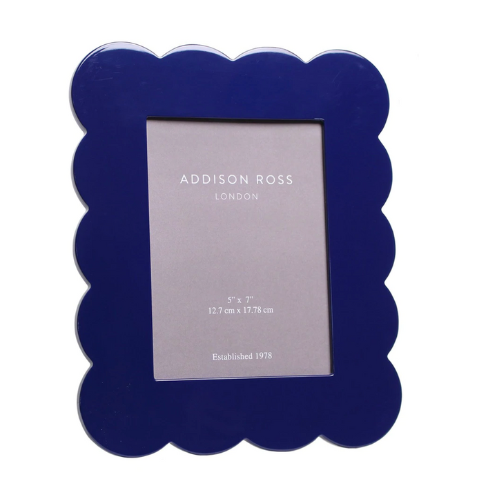 Scalloped Lacquer Picture Frame
