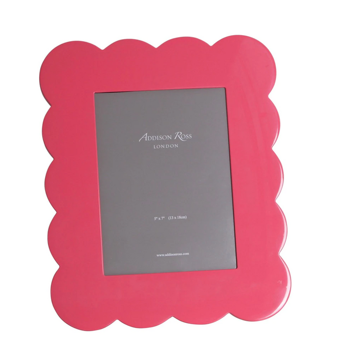 Scalloped Lacquer Picture Frame