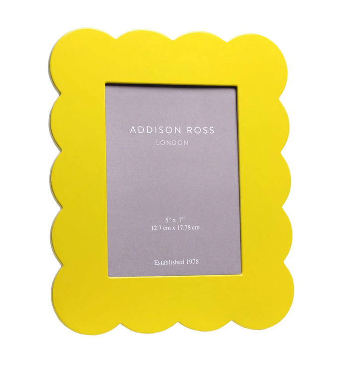 Scalloped Lacquer Picture Frame