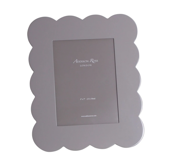 Scalloped Lacquer Picture Frame