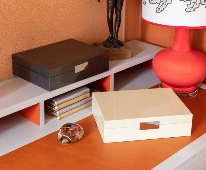 Large Men's Lacquered Storage Box