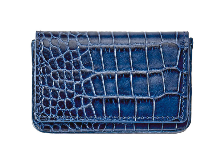 Crocodile Embossed Hard Business Card Case