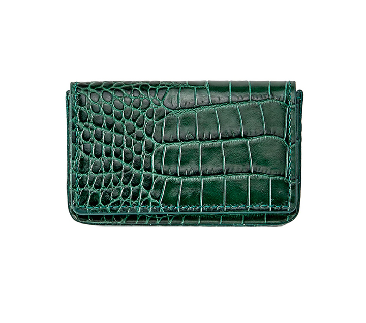 Crocodile Embossed Hard Business Card Case