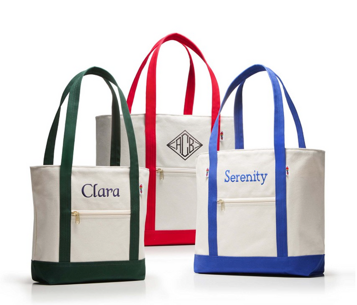 Barrier Island Zip-Top Canvas Tote