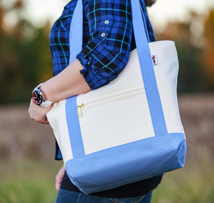 Barrier Island Zip-Top Canvas Tote