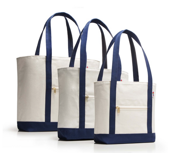 Barrier Island Zip-Top Canvas Tote