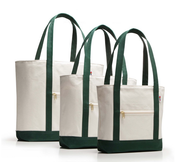 Barrier Island Zip-Top Canvas Tote