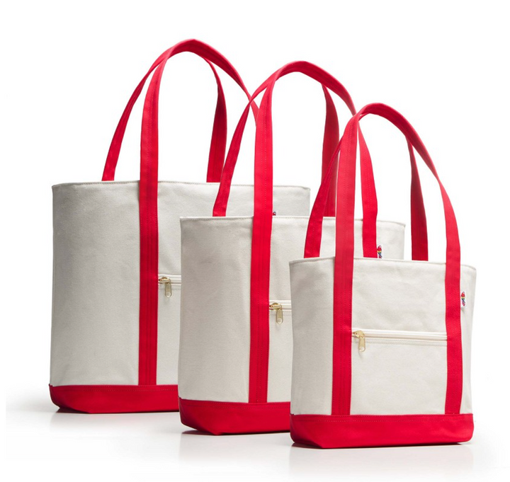 Barrier Island Zip-Top Canvas Tote