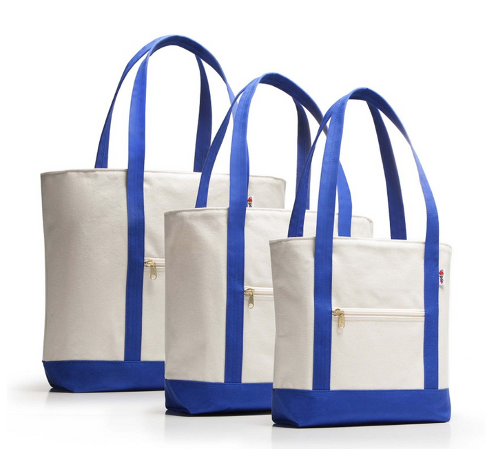 Barrier Island Zip-Top Canvas Tote