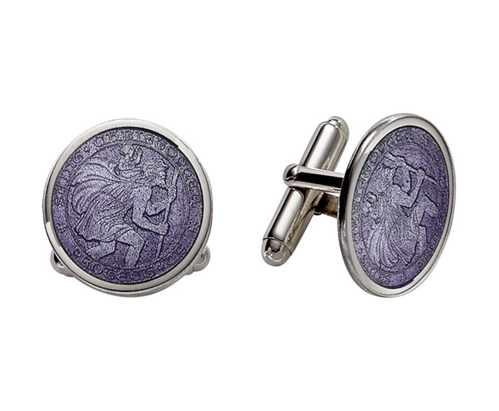 Enameled St. Christopher Cufflinks