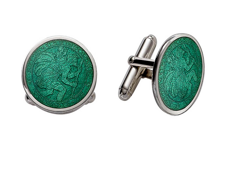 Enameled St. Christopher Cufflinks