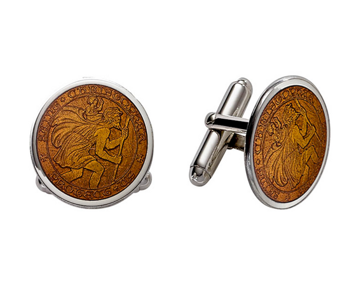 Enameled St. Christopher Cufflinks