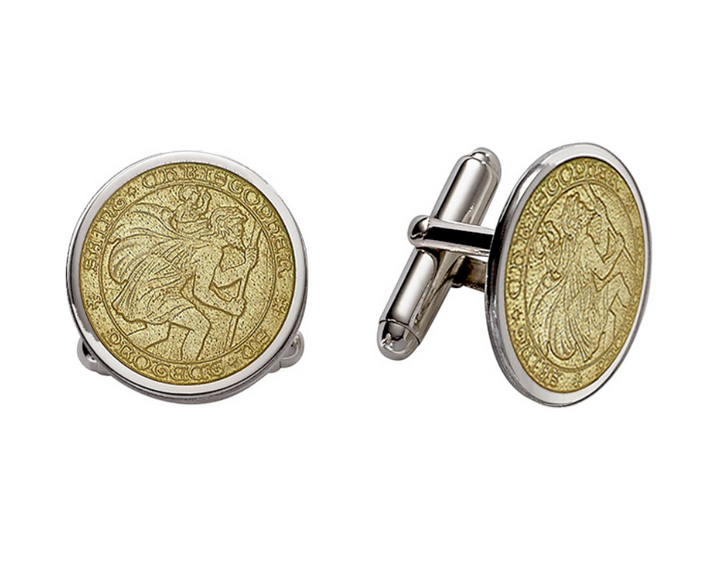 Enameled St. Christopher Cufflinks