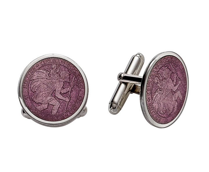 Enameled St. Christopher Cufflinks