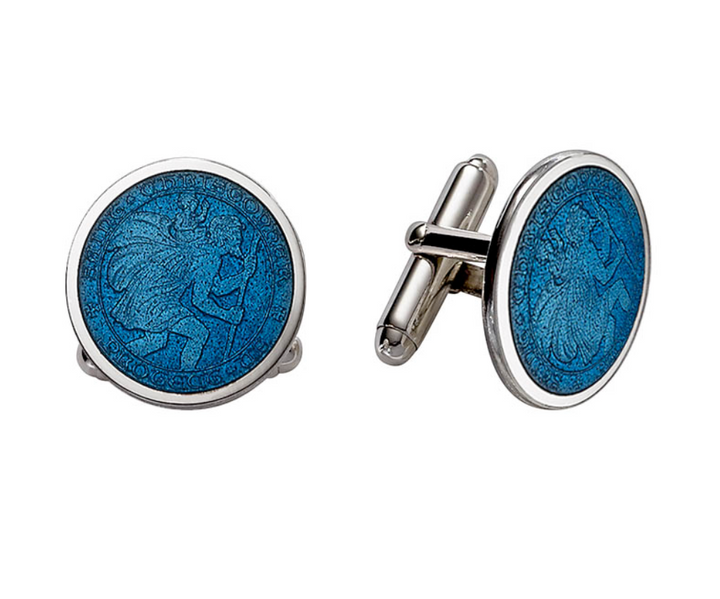 Enameled St. Christopher Cufflinks