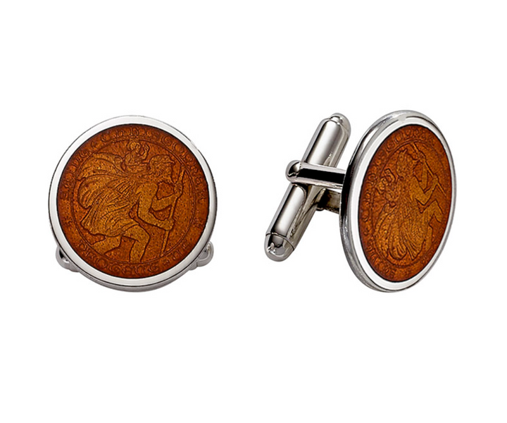 Enameled St. Christopher Cufflinks