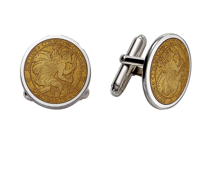 Enameled St. Christopher Cufflinks