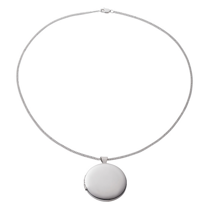 Round Locket on Silver Chain