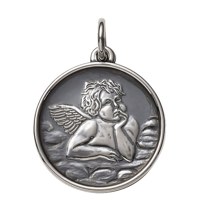 Enameled Cherub Pendant