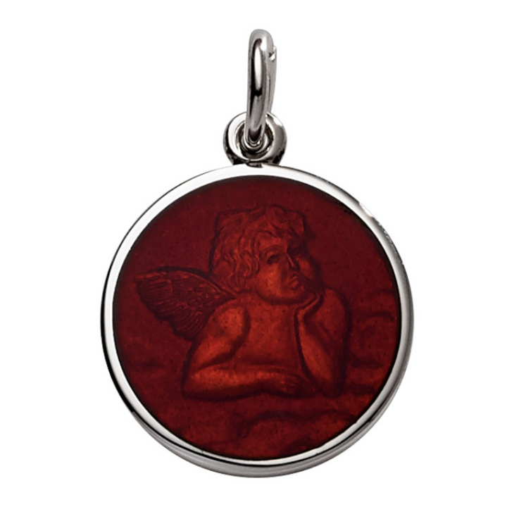 Enameled Cherub Pendant