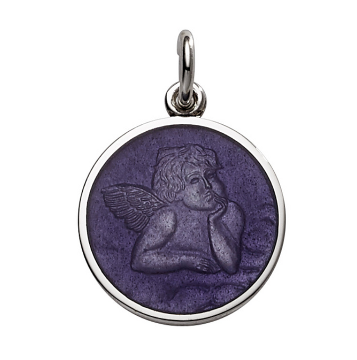Enameled Cherub Pendant