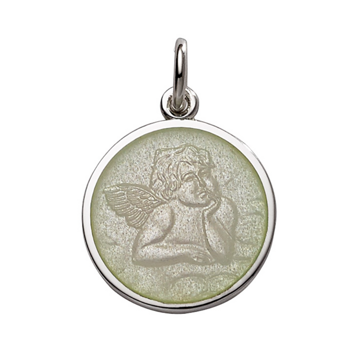 Enameled Cherub Pendant