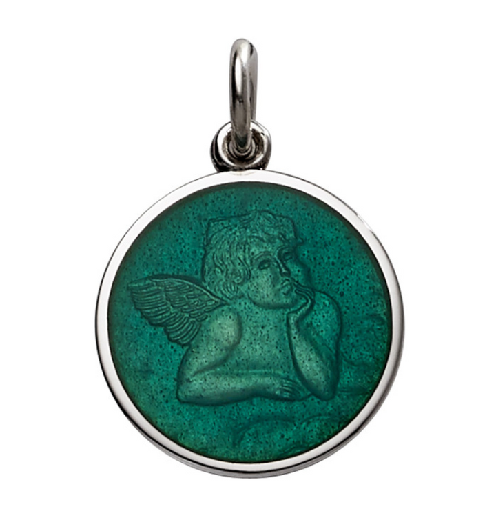 Enameled Cherub Pendant