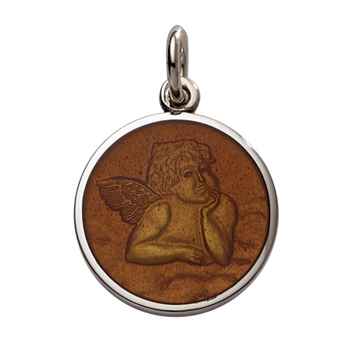 Enameled Cherub Pendant