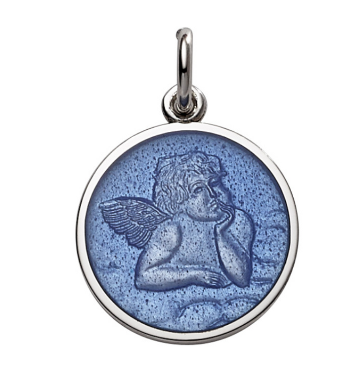 Enameled Cherub Pendant