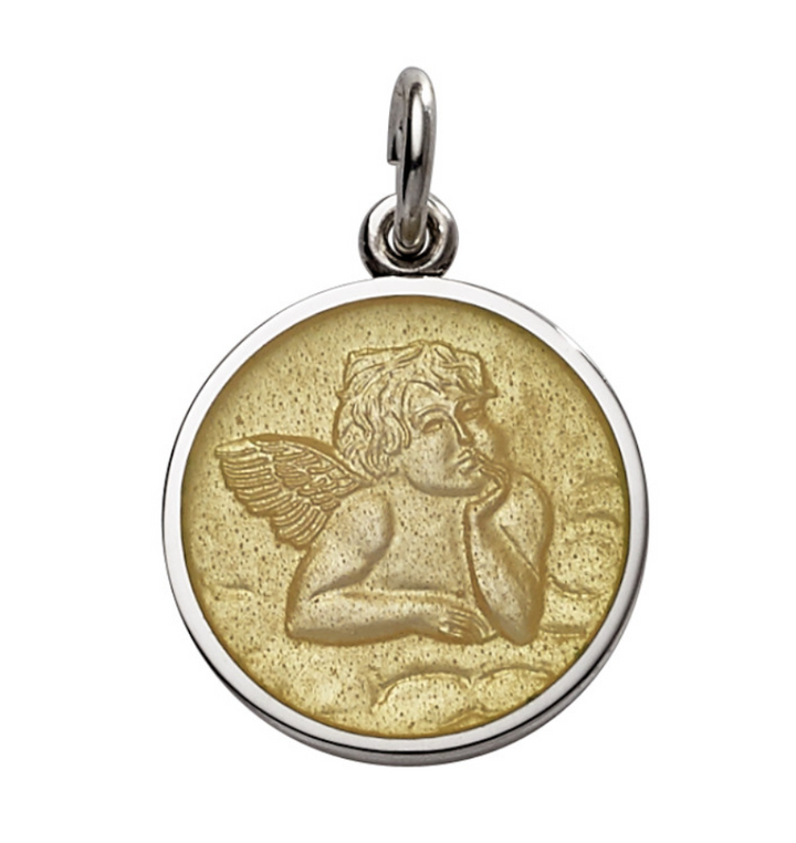 Enameled Cherub Pendant